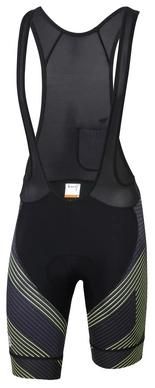 Fietsbroek Sportful Men Bodyfit Team Faster Bibshort Black Anthracite Yel Fluo