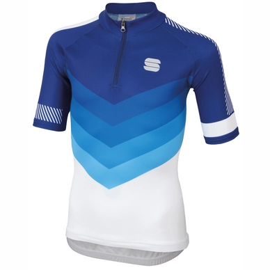 Fietsshirt Sportful Chevron Kid Jersey SS Blue Cosmic White