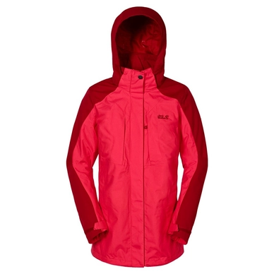 Jacke Jack Wolfskin Denali Flex Jkt W Hibiscus Rot Damen