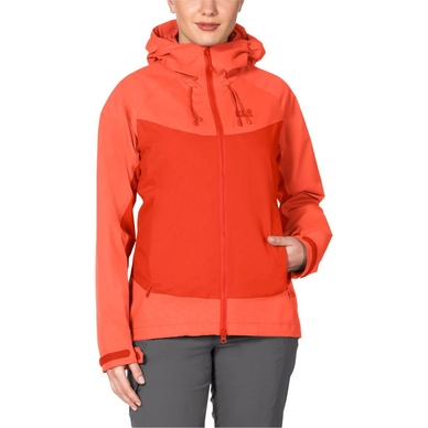 Jacke Jack Wolfskin Ridge Jkt W Dark Coral Damen