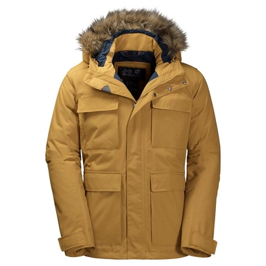 Kelder cel sturen Winter Coat Jack Wolfskin Men Point Barrow Golden Amber |  Outdoorsupply.co.uk