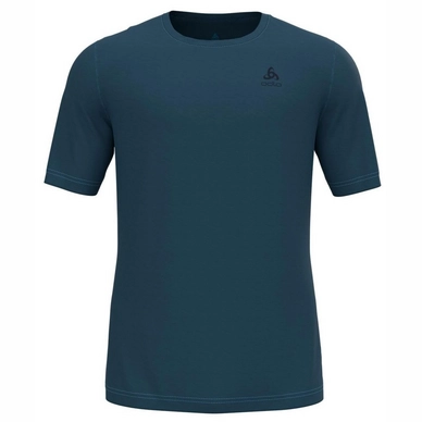 Ondershirt Odlo Men BL Top Crew Neck S/S Merino 200 Deep Dive