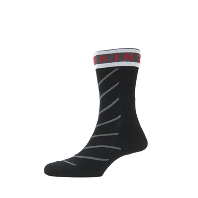 Fietssok Sealskinz Unisex Classic Tall Sock Black Grey White Red