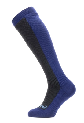 Fietssok Sealskinz Unisex Waterproof Cold Weather Knee Length Black Navy Blue