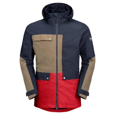 Jacket Jack Wolfskin Men 365 Influencer Night Blue Peak Red
