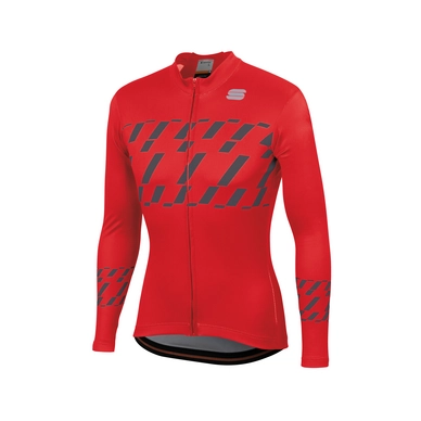 FIetsshirt Sportful Men Tec-Trix Long Sleeve Jersey Red Anthracite