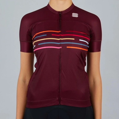 Maillot de Cyclisme Sportful Women Vélodrome Short Sleeve Jersey Red Wine