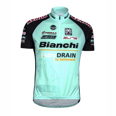 Fietsshirt Santini Team Bianchi Idro Drain Replica Short Sleeve
