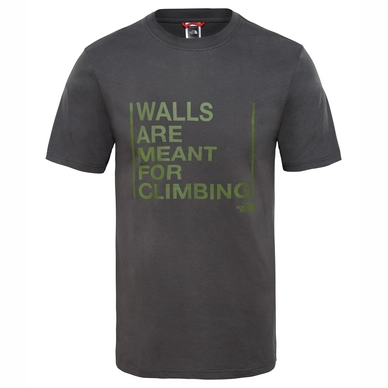 T-Shirt The North Face Men Walls Are For Climbing Tee Asphalt Grey