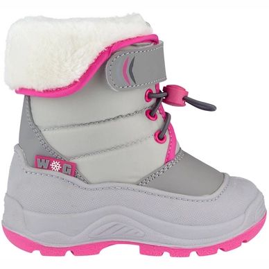 Snow Boots Winter-Grip Junior Hoppin Bieber Light Grey Pink