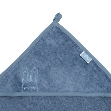 Badcape XL Jollein Velvet Terry Sweet Bunny Blue (100 x 100 cm)
