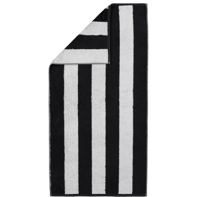 Handdoek Cawö Zoom Block Stripes Black (Set van 3)