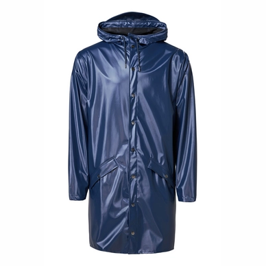 Raincoat RAINS Long Jacket Shiny Blue