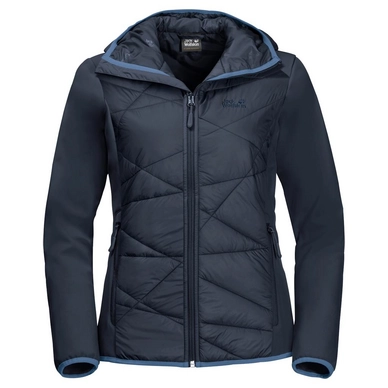 Jacket Jack Wolfskin Women Grassland Hybrid Hood Midnight Blue