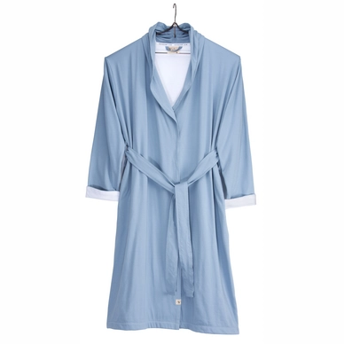 Peignoir de Bain Walra Femmes Soft Jersey Robe Bleu Blanc