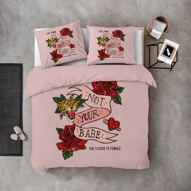 Dekbedovertrekken Byrklund Not Your Babe Roze Katoen