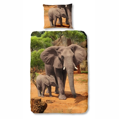 Dekbedovertrek Good Morning Elephant Katoen
