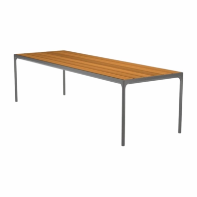 Tuintafel Houe Four Table Bamboo Dark Grey 90x270 cm
