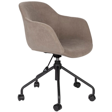 Bureaustoel White Label Living Junzo Rib Grey
