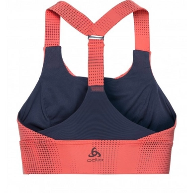 Sport BH Odlo Feminine Medium Women Hot Coral Aop
