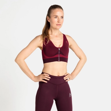 Sports Bra Odlo Women Sports Bra Seamless High Winetasting