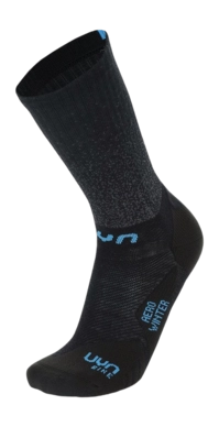 Fahrradsocke UYN Aero Winter Herren Black Turquoise