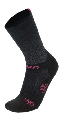 Cycling Socks UYN Women Aero Winter Black Pink '24