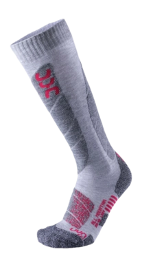 Skisocken UYN All Mountain Damen Light Grey Melange Coral