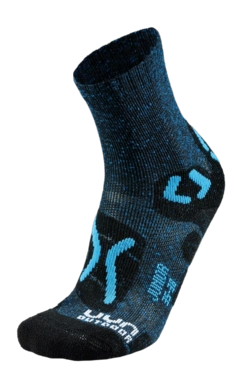 Chaussettes de Marche UYN Enfant Outdoor Explorer Black French Blue