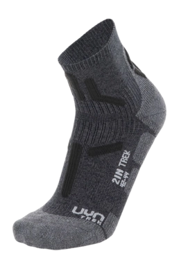 Chaussette de Randonnée UYN Homme Trekking 2In Low Cut Grey Anthracite