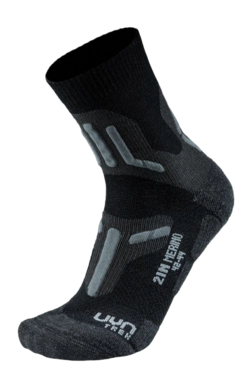 Wandersocken UYN Trekking 2In Merino Herren Black Grey