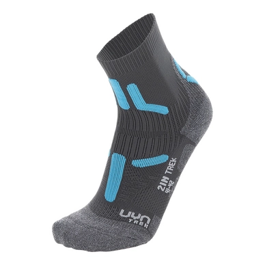 Chaussettes de Randonnée UYN Femme Trekking 2In Anthracite Turquoise