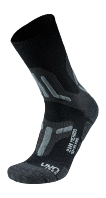 Chaussettes de Randonnée UYN Femme Trekking 2In Merino Mid Black Grey