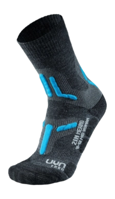 Wandersocken UYN Trekking 2In Merino Mid Damen Black Blue