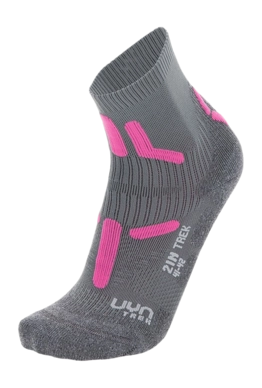 Wandersocken UYN Trekking 2In Mid Damen Grey Pink