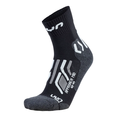 Chaussettes de Randonnée UYN Femme Approach Mid Black Grey