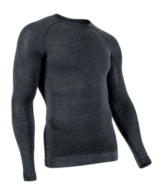 Funktionsshirt UYN Fusyon Cashmere Uw Lg_Sl Herren Grey Rock Black