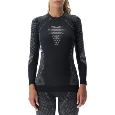 Maillot de Corps UYN Femme Cashmere Shiny 2.0 Uw L/S  Round Neck Celebrity Silver