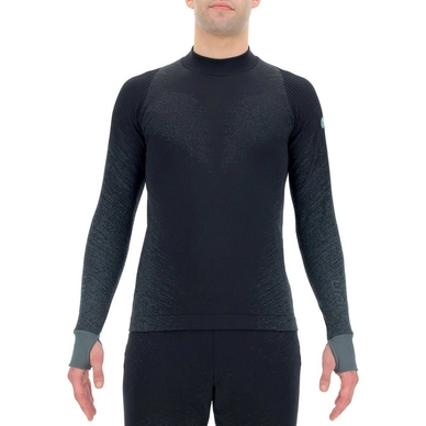 Shirt UYN Men Running Exceleration L/STurtle Neck Black Cloud