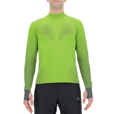 Shirt UYN Men Running Exceleration L/S Turtle Neck Yellow Fluo Black '24