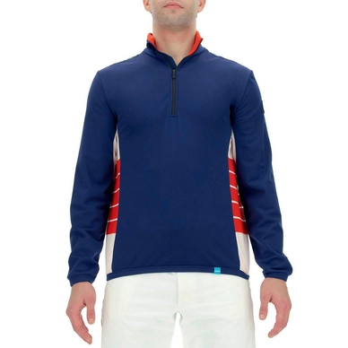 Skipully UYN Men Natyon Ribs 2Nd Layer Half Zip Deep Blue Red White