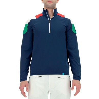 Skipully UYN Men Natyon Tricolor 2Nd Layer Half Zip Deep Blue