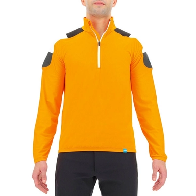Ski Sweatshirt UYN Men Natyon Tricolor 2Nd Layer Half Zip Orange  Sunshine