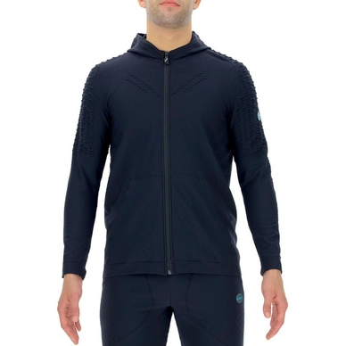 Zip Sweatshirt UYN Men Run Fit OW Hooded Full Zip Blackboard '24