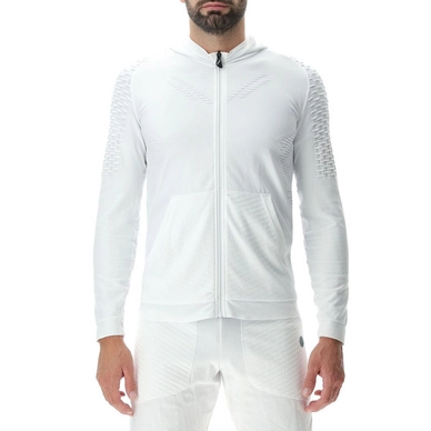 Sweatjacke UYN Run Fit OW Hooded Full Zip Herren Lucent White
