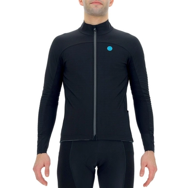 Fietsjack UYN Men Coreshell Aerofit Jacket Black Black Turquoise