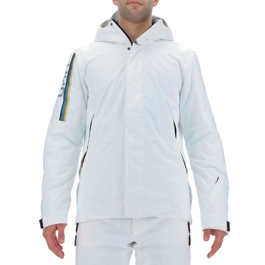 Veste de Ski UYN Homme Natyon Medal Jacket Full Zip White Silver