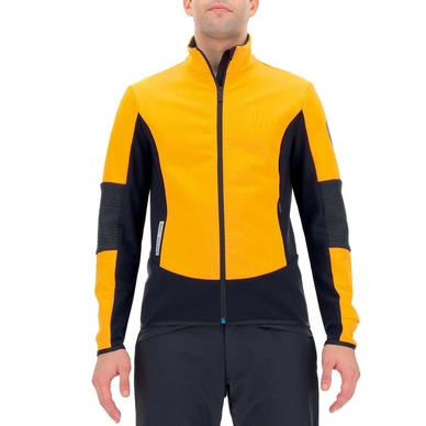 Ski Jacket UYN Men Venture Softshell Full Zip Orange Fluo Black Anthracite
