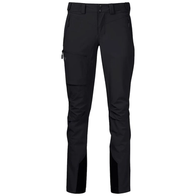 Trousers Bergans Women Breheimen Softshell Long Black / Solid Charcoal