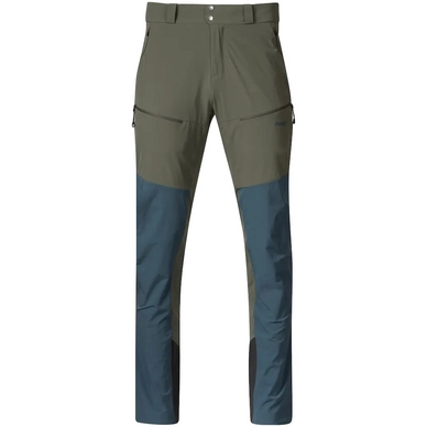 Trousers Bergans Rabot V2 Softshell Green Mud/Orion Blue